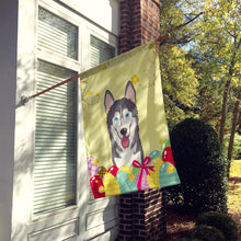 Load image into Gallery viewer, Alaskan Malamute Easter Egg Hunt Flag Canvas House Size BB1900CHF