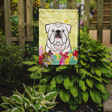 Load image into Gallery viewer, White English Bulldog  Easter Egg Hunt Garden Flag - Outdoor Decorative Yard Flag BB1902GF