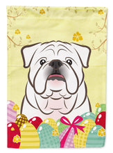 Load image into Gallery viewer, White English Bulldog  Easter Egg Hunt Garden Flag - Outdoor Decorative Yard Flag BB1902GF