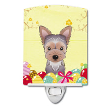 Load image into Gallery viewer, Yorkie Puppy Easter Egg Hunt Ceramic Night Light BB1914CNL