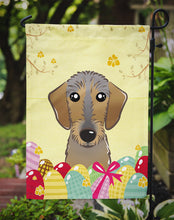 Load image into Gallery viewer, Wirehaired Dachshund Easter Egg Hunt Garden Flag - Outdoor Decorative Yard Flag BB1915GF