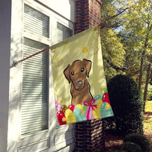Load image into Gallery viewer, Chocolate Labrador Easter Egg Hunt Flag Canvas House Size BB1916CHF