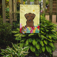 Load image into Gallery viewer, Chocolate Labrador Easter Egg Hunt Garden Flag - Outdoor Decorative Yard Flag BB1916GF