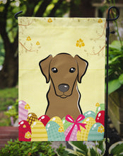 Load image into Gallery viewer, Chocolate Labrador Easter Egg Hunt Garden Flag - Outdoor Decorative Yard Flag BB1916GF