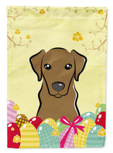 Load image into Gallery viewer, Chocolate Labrador Easter Egg Hunt Garden Flag - Outdoor Decorative Yard Flag BB1916GF