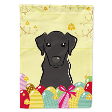 Load image into Gallery viewer, Black Labrador Easter Egg Hunt Flag Canvas House Size BB1917CHF