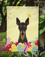 Load image into Gallery viewer, Min Pin Easter Egg Hunt Garden Flag - Outdoor Decorative Yard Flag BB1922GF