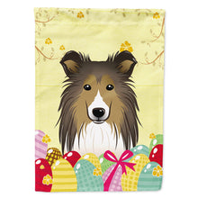 Load image into Gallery viewer, Sheltie Easter Egg Hunt Flag Canvas House Size BB1924CHF
