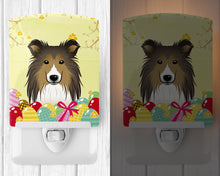 Load image into Gallery viewer, Sheltie Easter Egg Hunt Ceramic Night Light BB1924CNL