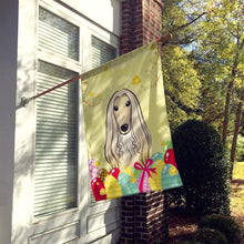 Load image into Gallery viewer, Afghan Hound Easter Egg Hunt Flag Canvas House Size BB1926CHF