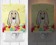 Load image into Gallery viewer, Afghan Hound Easter Egg Hunt Ceramic Night Light BB1926CNL