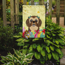 Load image into Gallery viewer, Chocolate Brown Shih Tzu Easter Egg Hunt Garden Flag - Outdoor Decorative Yard Flag BB1931GF