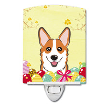 Load image into Gallery viewer, Red Corgi Easter Egg Hunt Ceramic Night Light BB1936CNL