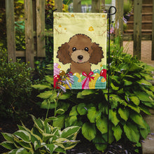 Load image into Gallery viewer, Chocolate Brown Poodle Easter Egg Hunt Garden Flag - Outdoor Decorative Yard Flag BB1938GF