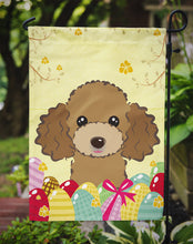 Load image into Gallery viewer, Chocolate Brown Poodle Easter Egg Hunt Garden Flag - Outdoor Decorative Yard Flag BB1938GF