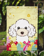 Load image into Gallery viewer, White Poodle Easter Egg Hunt Garden Flag - Outdoor Decorative Yard Flag BB1939GF