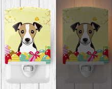 Load image into Gallery viewer, Jack Russell Terrier Easter Egg Hunt Ceramic Night Light BB1943CNL