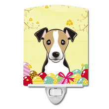 Load image into Gallery viewer, Jack Russell Terrier Easter Egg Hunt Ceramic Night Light BB1943CNL
