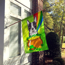 Load image into Gallery viewer, Boston Terrier St. Patrick's Day Flag Canvas House Size BB1947CHF