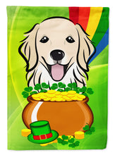 Load image into Gallery viewer, Golden Retriever St. Patrick's Day Flag Canvas House Size BB1949CHF