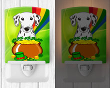 Load image into Gallery viewer, Dalmatian St. Patrick's Day Ceramic Night Light BB1954CNL