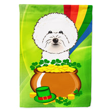 Load image into Gallery viewer, Bichon Frise St. Patrick's Day Flag Canvas House Size BB1961CHF