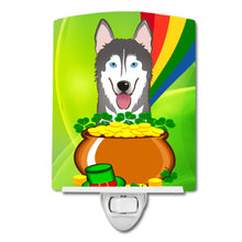 Load image into Gallery viewer, Alaskan Malamute St. Patrick's Day Ceramic Night Light BB1962CNL