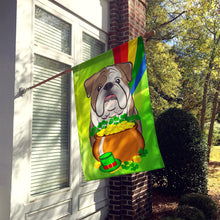 Load image into Gallery viewer, English Bulldog  St. Patrick's Day Flag Canvas House Size BB1963CHF