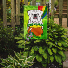 Load image into Gallery viewer, White English Bulldog  St. Patrick's Day Garden Flag – Decorative Outdoor Yard Flag BB1964GF