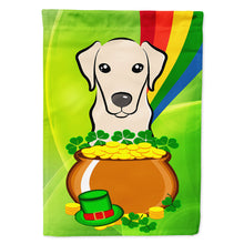 Load image into Gallery viewer, Yellow Labrador St. Patrick's Day Flag Canvas House Size BB1966CHF