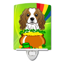Load image into Gallery viewer, Cavalier Spaniel St. Patrick's Day Ceramic Night Light BB1968CNL