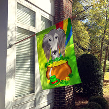 Load image into Gallery viewer, Saluki St. Patrick's Day Flag Canvas House Size BB1973CHF