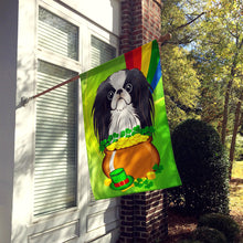 Load image into Gallery viewer, Japanese Chin St. Patrick's Day Flag Canvas House Size BB1974CHF