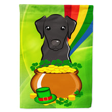 Load image into Gallery viewer, Black Labrador St. Patrick's Day Flag Canvas House Size BB1979CHF