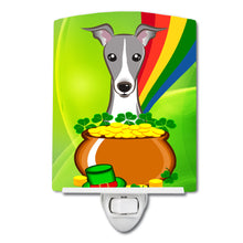 Load image into Gallery viewer, Italian Greyhound St. Patrick's Day Ceramic Night Light BB1980CNL