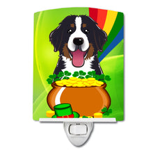 Load image into Gallery viewer, Bernese Mountain Dog St. Patrick's Day Ceramic Night Light BB1981CNL