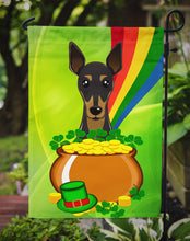 Load image into Gallery viewer, Min Pin St. Patrick's Day Garden Flag – Decorative Outdoor Yard Flag BB1984GF