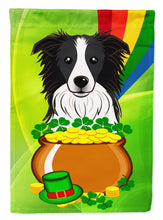 Load image into Gallery viewer, Border Collie St. Patrick's Day Flag Canvas House Size BB1985CHF