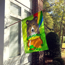 Load image into Gallery viewer, Sheltie St. Patrick's Day Flag Canvas House Size BB1986CHF