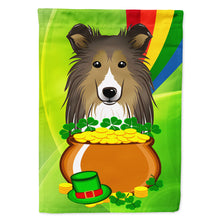 Load image into Gallery viewer, Sheltie St. Patrick's Day Flag Canvas House Size BB1986CHF