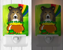 Load image into Gallery viewer, Sheltie St. Patrick's Day Ceramic Night Light BB1986CNL