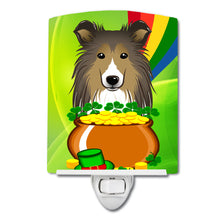 Load image into Gallery viewer, Sheltie St. Patrick's Day Ceramic Night Light BB1986CNL