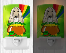 Load image into Gallery viewer, Afghan Hound St. Patrick's Day Ceramic Night Light BB1988CNL