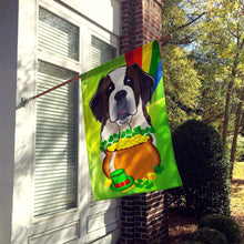 Load image into Gallery viewer, Saint Bernard St. Patrick's Day Flag Canvas House Size BB1990CHF