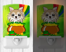 Load image into Gallery viewer, Chihuahua St. Patrick's Day Ceramic Night Light BB1995CNL