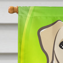 Load image into Gallery viewer, Golden Retriever St. Patrick's Day Flag Canvas House Size BB1996CHF