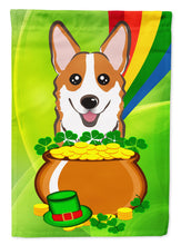 Load image into Gallery viewer, Red Corgi St. Patrick's Day Garden Flag – Decorative Outdoor Yard Flag BB1998GF