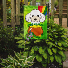 Load image into Gallery viewer, White Poodle St. Patrick's Day Garden Flag – Decorative Outdoor Yard Flag BB2001GF