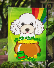 Load image into Gallery viewer, White Poodle St. Patrick's Day Garden Flag – Decorative Outdoor Yard Flag BB2001GF