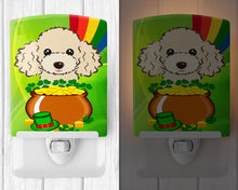 Load image into Gallery viewer, Buff Poodle St. Patrick's Day Ceramic Night Light BB2002CNL